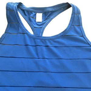 Athleta Tank Women's Striped Mesh Racer Back Top Sleeveless